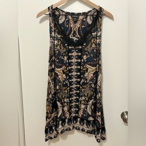 Lace Trim Trapeze Dress/Tunic